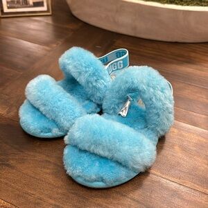 Teal Blue Ugg Slides Toddler 10